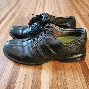 Clarks 70851 Touareg Black Leather Casual Comfort Lace-Up Oxford Shoes Sz 11M
